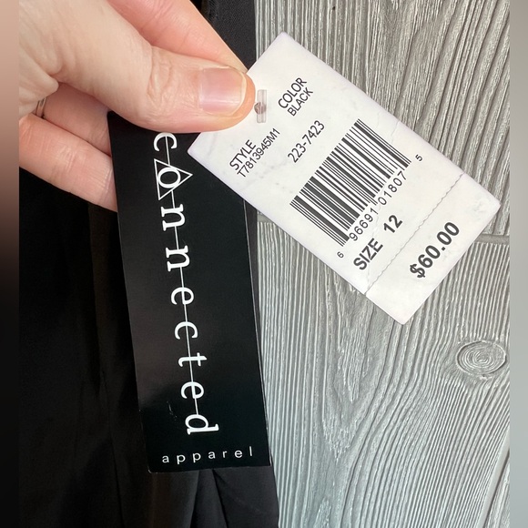 NWT Connected Little Black Dress Bejeweled Collar Size 12 - Picture 4 of 8